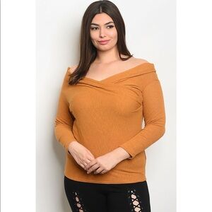 Off The Shoulder Ribbed Top